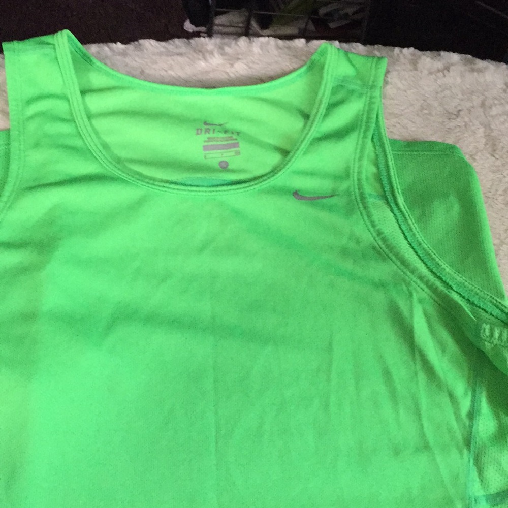 Neon green Nike dry for tank